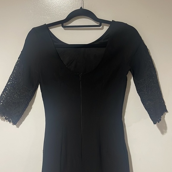 Lulus Lace Sheath Dress Medium 3/4 Sleeve Crew Neck - Picture 8 of 11